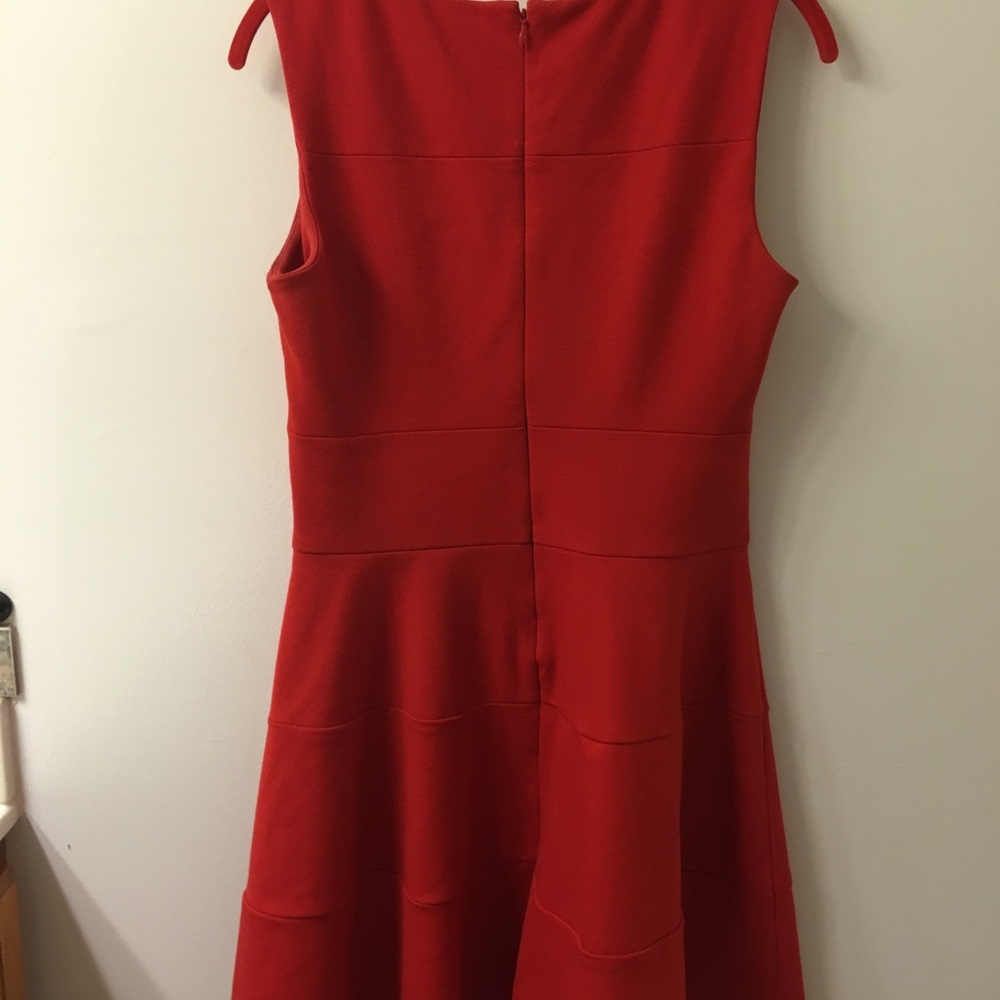 Red midi dress